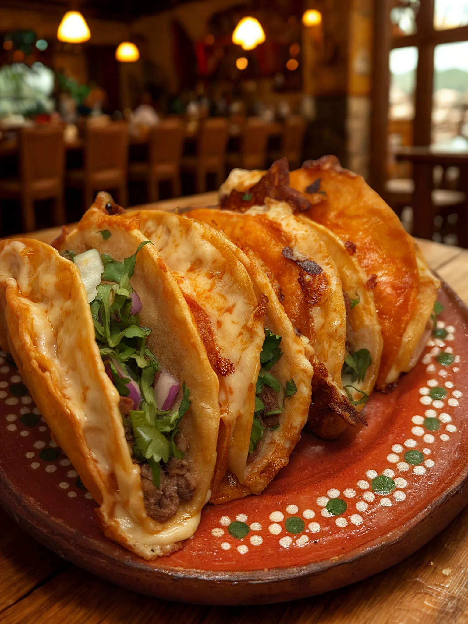 Quesabirria tacos with consomé at Tijuas Tacos Birrieria